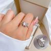 [Acero de titanio de cuerpo completo] estilo minimalista de viento frío de acero de titanio anillo de baile disco para hombres y mujeres ins personalidad de moda anillo simple de comida