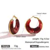 Pendientes de Rama Ámbar Retro Europeos y Americanos Myya Pendientes de Acero Inoxidable Pendientes Pendientes de Moda de Nicho que No se Desvanecen