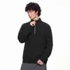 Sudadera para Hombre 2026 Otoño Nueva Llegada Cuello Alto Media Cremallera Sudadera con Capucha Chaqueta Texturizada Estilo Japonés Color Sólido Ropa Exterior Moderna