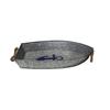 Bandeja de Hierro Galvanizado Asa de Cuerda de Cáñamo para el Hogar Bandeja para Frutas Bandeja Creativa con Forma de Barco Bandeja Metálica para Pasteles Bandeja Decorativa