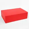 Caja Plegable de una Pieza con Lazo Disponible, Caja de Regalo de Empaque Portátil con Tapa abatible y Cierre magnético, Caja Vacía para Regalo de Cumpleaños, Caja de Papel