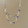 Collar en Capas con Cuentas de Circonita de Colores para Mujer 2026 Modelo Nuevo Cadena Ligera de Lujo para Clavícula Accesorio Único y Hermoso de Nicho para el Cuello