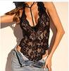 Suministro transfronterizo de Europa y Estados Unidos, comercio exterior, ropa interior sexy, tirantes sexys, cuello unido, encaje, ropa interior femenina, fabricantes al por mayor.