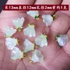 Pingente de Lírio do Vale de Vidro Pulseira DIY Feita à Mão Acessórios de Pingente para Colar Flor em Gradiente Acessórios de Joias