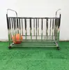 Carrito de Bolas de Acero Inoxidable Cesta Gruesa de Almacenamiento para Guardería Aro de Baloncesto Infantil Carrito Móvil Plegable para Adultos Estante de Bolas