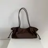Bolsa Tote de Nylon de Gran Capacidad Estilo Coreano 2026 para Mujer, Moda de Nicho Casual con Cierre de Cordón para Hombro o Debajo del Brazo