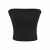 Nueva ropa de mujer estilo europeo y americano 2026 verano strapless sexy top de tubo chaleco para usar como prenda exterior, top elástico ajustado