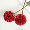 Flor de crisantemo de bola kwai de ensueño flores artificiales Amazon caliente flor falsa tamaño dos crisantemo de bola flor de seda decorativa en stock al por mayor