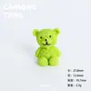 Figuritas de Animales Lindos de Resina Color Sólido Oso Sentado Accesorios DIY Adornos Hechos a Mano Colgantes para Funda de Teléfono