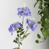 Flores Artificiais com 3 Cabeças, Hortênsias Coloridas para Decoração de Casa, Arranjos de Casamento e Arranjos Florais para Casamentos, Hortênsias Multicoloridas Transfronteiriças