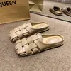 Sandalias Mula de Moda Tejidas para Mujer, Verano 2026, Nuevas, Trendy, Antideslizantes, Suela Suave, para Playa
