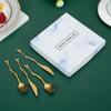 Juego de Cubiertos Creativos de Acero Inoxidable Estilo Mori Retro Rama Cuchillo y Tenedor Cuchara Cuchillo para Pasteles de Luna Tenedor de Frutas Cuchara de Café Caja de Regalo