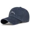 Boné de beisebol lavado antigo retrô transfronteiriço para homens e mulheres boné casual moda bordado montanha curvado beirais chapéu comércio exterior