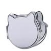 Espelho de Maquiagem Redondo Quadrado Coração Cabeça de Gato Urso com Transferência de Calor Case de Metal Couro Botão de Pressão Espelho de Bolso Dobrável
