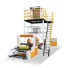 Máquina Sopradora de Filmes Tipo 900 ABA com Equipamento de Rebobinamento Automático Coextrusão Multicamadas Fabricação de Sacos Máquina Sopradora de Filmes Automática de Alta e Baixa Pressão