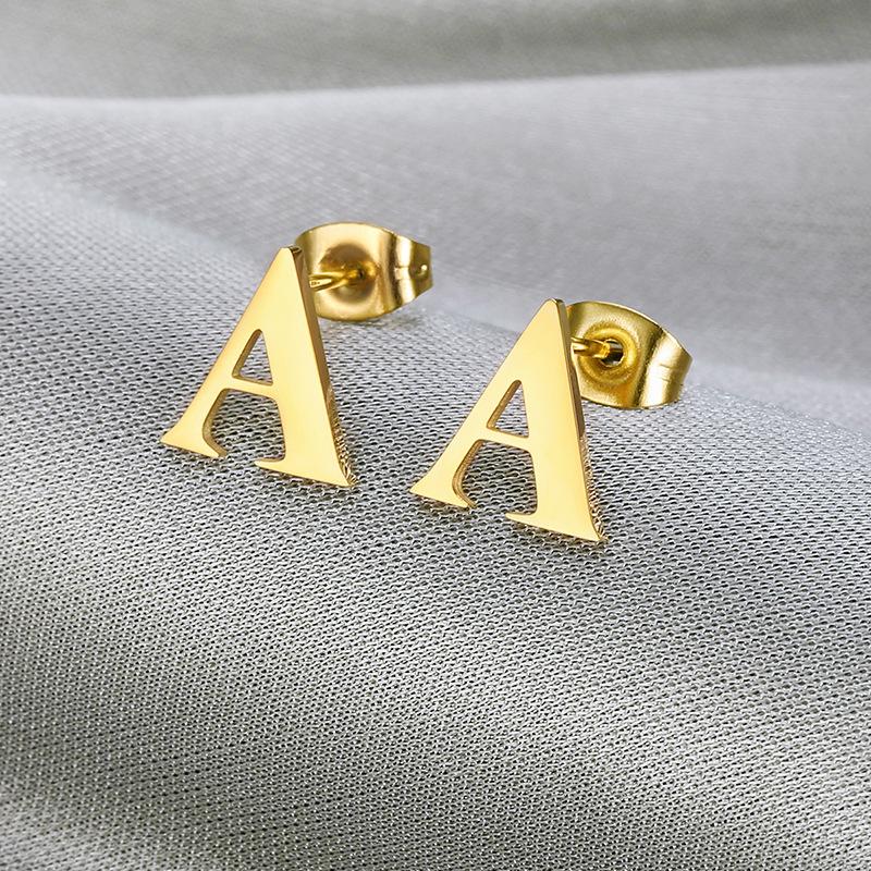字母A耳钉