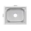 Acero Inoxidable 201 Formado por Estiramiento Fregadero Individual Cepillado de una Cubeta Adecuado para Cocina Uso Doméstico como Lavabo para Verduras