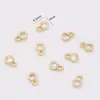 Colgante de Corazón Color Duradero Relleno de Oro de 14K Microincrustado con Circonita Accesorios de Joyería DIY Colgante de Cadena de Cola de Gota de Agua para Pulsera