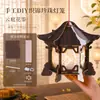 Festival de Mediados de Otoño Canción Brocado Linterna Hecho a Mano Bricolaje Madera Luminoso Portátil Palacio de Conejos Linterna Regalo Hecho a Mano Linterna de Brocado