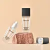 Veia Prateada Em Estoque Frasco Quadrado Plano de Base Líquida 30ml Frasco de Embalagem Cosmética Frasco de Creme de Proteção Frasco de Vidro com Dispenser Frasco de Loção