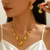 Joyas de Oriente Medio Collares Dubái Joyería Saudí Árabe Collares de Novia para Boda Conjuntos de Pendientes Joyería al por Mayor