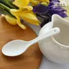 Vajilla de Porcelana Fina de Tangshan Cucharita Cuchara para Sopa Cuchara de Cerámica Cucharita Cucharita Pequeña Mago-Blanco Puro