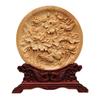 Madeira de Tuias Escultura Jiulong Brincando com Contas Enfeites Disco Decorativo Tela de Mesa Escritório Casa Sala de Estar Coleção Artesanato