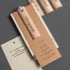 Etiquetas de tela de algodón y lino, etiquetas de ropa hechas a medida, diseño de logotipo, etiquetas colgantes para ropa, diseño de marca registrada vintage y etiquetas de madera de alcanfor - todas disponibles en stock