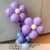 Columna de flores de cinco pétalos para decoración de fiestas de cumpleaños de bebés, suministros para diseño de escenas, globos y accesorios para fotos.