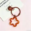 Llavero Colgante de Estrella de Cinco Puntas Transparente de Acrílico de Colores Estilo Ins para Bolsos de Mujer Accesorios de Adorno Colgante DIY Venta al por Mayor