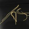 Pendientes de cadena con forma de hueso de serpiente, accesorios de joyería DIY chapados en oro auténtico y cobre, accesorios con borlas
