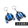 Cuerda de cuero de goma blanda de PVC en stock se puede imprimir logo llavero de cuerda de cuero de goma blanda colgante de llavero de silicona PVC de doble cara