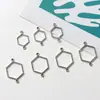 Accesorios DIY de Aleación Más Vendidos Conectores Hexagonales Tipo Panal Grandes y Pequeños Accesorios para Collares Pulseras Joyería Venta al por Mayor
