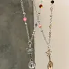Collar con Flor de Cuchara de Plata de Diseño de Nicho Estilo Coreano para Mujer, Cadena Larga Trendy para Clavícula de Gama Alta, Accesorio Versátil