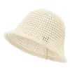 Chapéu de Pescador Estilo Novo para Mulheres, Chapéu de Sol de Verão com Aba Larga, Chapéu Bucket Versátil Que Faz o Rosto Parecer Menor, Moderno