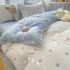 Juego de Cama de Cuatro Piezas para Celebridad de Internet, Sábanas de Cama, Funda de Edredón, Edredón de Estudiante, Cubre Cama, Juego de Tres Piezas para Dormitorio, Beso