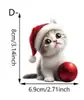 Colgante de Coche de Gato Lindo Creativo de Nuevo Producto Transfronterizo Acrílico Plano Sombrero de Navidad Decoración de Árbol de Navidad de Gato