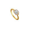 Anillo Único de Diseñador Vintage Dorado Lindo Gato Kt con Diamante Grande Brillante, Anillo Cerrado de Lujo Ligero para Dedo Índice, Venta al por Mayor para Mujeres