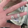 Nuevo anillo de lujo de circonita microincrustada de un quilate, estilo europeo y americano, joyería versátil súper brillante estilo hada para mujer.