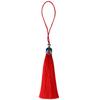 Marcador de Página Vertical com Franja de Seda Gelo Esmaltada 8cm Acessório de Borla Hanfu Pingente de Borla para Capa de Celular Roupas
