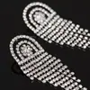 Pendientes de strass personalizados estilo coreano flash Diamante elegante venta al por mayor de fábrica E252