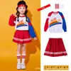 Fantasias de Cheerleading Infantil, Uniformes para Reunião Esportiva de Alunos do Ensino Fundamental, Fantasias para Apresentação de Dança em Grupo de Cheerleading de Jardim de Infância