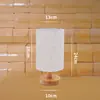 Lámpara de Mesa USB de Tela de Madera Maciza Escandinava Decoración Lámpara de Mesita de Noche para Dormitorio Estudio Dormitorio Control Remoto Luz Nocturna LED Creativa