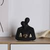 Adornos Cerámicos Minimalistas Nórdicos con Temática de Amor para Pareja para Sala de Estar y Entrada, Decoración de Alta Gama, Caja de Regalo para Aniversario de Boda