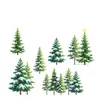 Decoraciones navideñas pegatinas de cristal de copo de nieve, más vendidas en Amazon, pegatinas electrostáticas de cedro verde de invierno