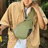 Bolsa de Pecho para Deportes al Aire Libre para Hombres, Bolso Cruzado de Color Sólido Estilo Japonés, Bolso de Teléfono Casual Ruiying para Viajeros, Bolso de Hombro Versátil para Mujeres, Moderno