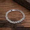 Pulsera Irregular Vintage de Plata de Ley 925 para Hombre, Joyería de Plata Gruesa con Estilo, Lujo Ligero, Gama Alta, Regalo Genial y con Estilo