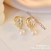 Aretes de Perla Natural Aini Beini Chapados en Oro Real Aguja de Plata S925 de Nicho Venta al por Mayor 2026 Aretes Incrustados con Diamantes de Zirconia