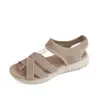 Sandalias de Malla Transpirables Europeas y Americanas para Mujer, Nuevas de Punto Versátiles, con Suela Gruesa, Zapatos de Playa, para Viajes Diarios, Ocio, Venta al por Mayor, Talla Grande