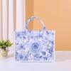 Nuevo bolso de lino de hombro del fabricante simple portátil ins bolso de mano lona cubierta lona gruesa tote bag